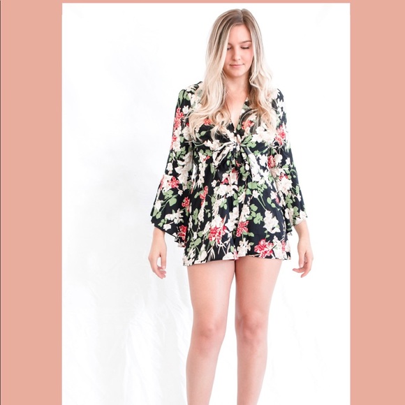Floral Print Romper - Picture 3 of 3